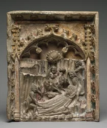 Sankt Antonius af Egyptens fristelse, ca. 1400-tallet.