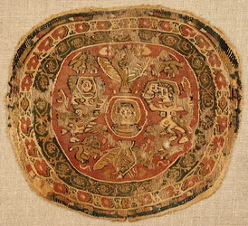 Tekstilfragment, byzantinsk, 8.-9. århundrede.