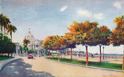 Den smukke Beira Mar Drive - nærmer sig det storslåede Monroe Palace, 1914