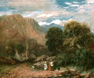 The Blackberry Gatherers, c1850, c1900.