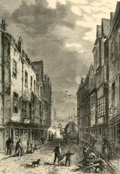 The Bridge-Foot, Southwark, i 1810, c1878.