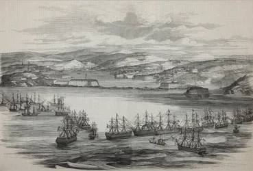 Den britisk-franske eskadron i Sevastopol, ca 1855