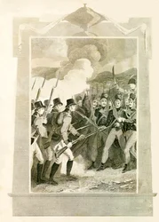 Briterne angreb franske linjer med bajonetter i slaget ved Maida, 1806, 1816.