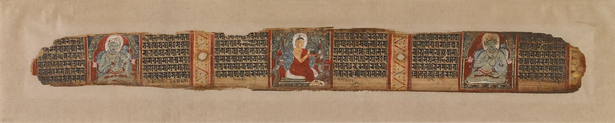 Buddha distribuerer honning fra et Prajnaparamita-manuskript fra det 12. århundrede.