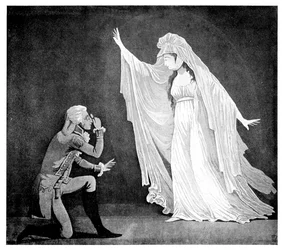 The Castle Spectre og hendes ernest beundrer, 1793