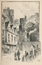 Slottet fra Thames Street. Lidt af ydermurene, 1895