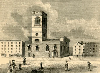 Allhallows the Greats Kirke i 1784, c1872.