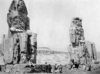 The Colossi of Memnon, Luxor Theben, Egypten, c1922