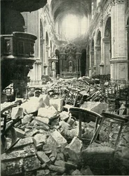 Skaden på Cambrai-katedralen, 1919.