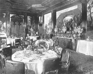 Spisehallen i Sandringham, Norfolk, 1894.