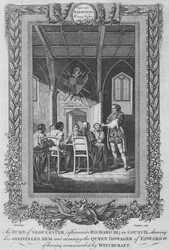 Hertugen af Gloucester bagefter Richard III i Rådet, c1787