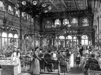 Duval Restaurant på Quai de Billy, Paris, 1889