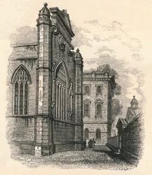 East End af College Chapel, Peterhouse, Cambridge, 1800-tallet