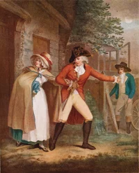 Udrygningen: Laetitia Lydia forført fra sine venner under et løfte om ægteskab, 1789, 1925