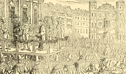 Henrettelsen af Charles I. i Whitehall, 30. januar 1649, c1930.