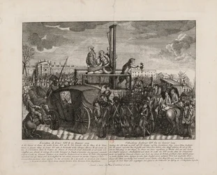 Henrettelsen af Ludvig XVI på Place de la Revolution den 21. januar 1793, ca. 1793.