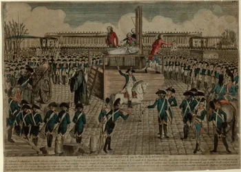 Henrettelsen af Marie Antoinette på Place de la Révolution den 16. oktober 1793, ca. 1793