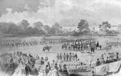 The First Distribution of the Victoria Cross af Queen Victoria, Hyde Park, 26. juni 1857, 1901.