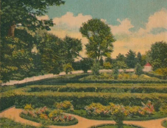 Blomsterhaven, udsigt over vestenden, 1946