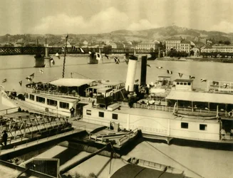 Franz Schubert-dampskibet på Donau-floden, Linz, Øvre Østrig, c1935.