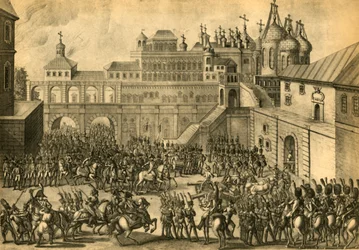 Franskmændene går ind i byen Moskva, september 1812, 1921.