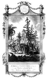 Kongen af Cochinchina rider på en elefant, c1700-tallet