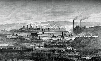 Landore Siemens stålværk, c1880