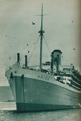 The Majesty of a Great Liner - Orion for anker, 1937