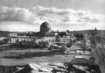Omar-moskeen på stedet for det gamle tempel, Bethlehem, Israel, 1926