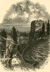 De gamle mure, Konstantinopel, c4. århundrede, 1890.