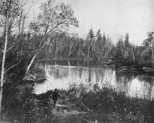 Peshtigo-floden, Wisconsin, USA, c1900.