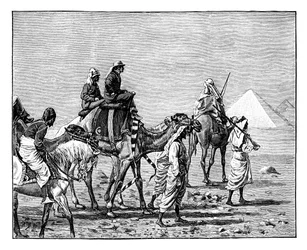Prinsen af Wales ved pyramiderne, c1861