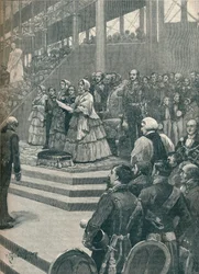 Dronningen åbner Krystalpaladset, 1906