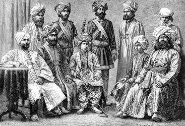 Rajaen fra Bahawalpur og hans domstol, 1895