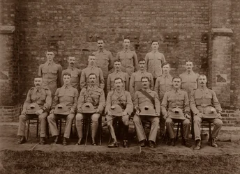 Regimentpolitiet af 1. Royal Munster Fusiliers, Rangoon, Burma, 1913