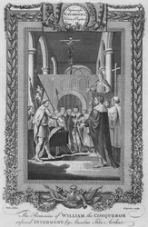 The Remains of William the Conqueror nægtede bisættelse af Anselm Fitz Arthur, c1787