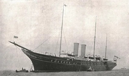 Royal Yacht forlader Cowes, Isle of Wight, 6. august 1902.