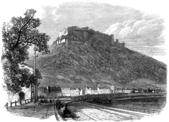 Den saksiske fæstning Konigstein, ved floden Elben, nær Dresden, Tyskland, 1866