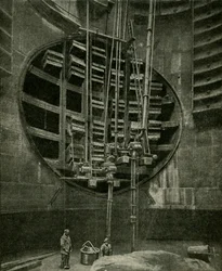Skakten, der fører til indgangen til Blackwall-tunnelen, 1901.