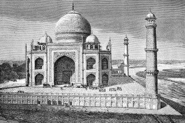Taj Mahal, Agra, Indien, 1895