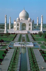 Taj Mahal, fra toppen af indgangsporten, Agra, Indien