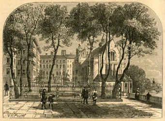 Tempelfontænen, fra et gammelt tryk, 1897.