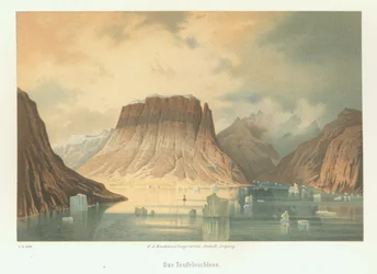 Teufelsschloss i Kejser Franz Joseph Fjord. Den anden tyske nordpolar-ekspedition til Arkten