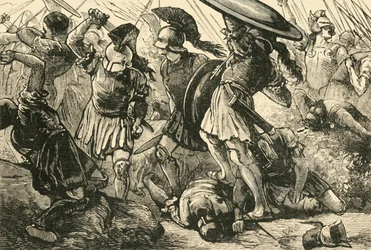 Thebanerne og makedonerne i Chaeronea, 1890.
