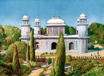 Itmad-ud-Dowlahs grav, Agra, Indien, begyndelsen af det 20. århundrede