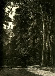 The Tower of Merton, fra haven, 1898.
