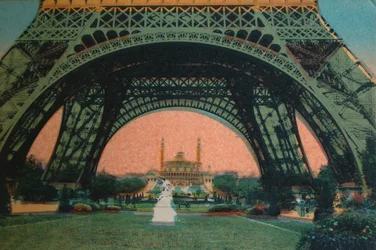 Trocadéro set under Eiffeltårnet, Paris, c1920
