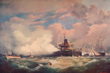 The Turret Armour-Clad Ship Devastation ved Spithead, 1873 1906