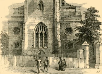 The West End of St. Andrews, viser den gotiske bue, c1872.