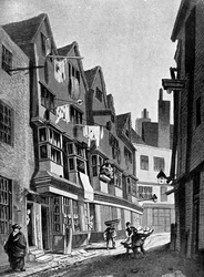 De gamle områder af Palace of Westminster, London, 1807 c1905